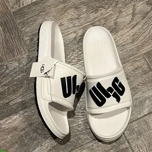 UGG | Shoes | Ugg Mens Wilcox Slide Chopd White 129111wht  display picture 1